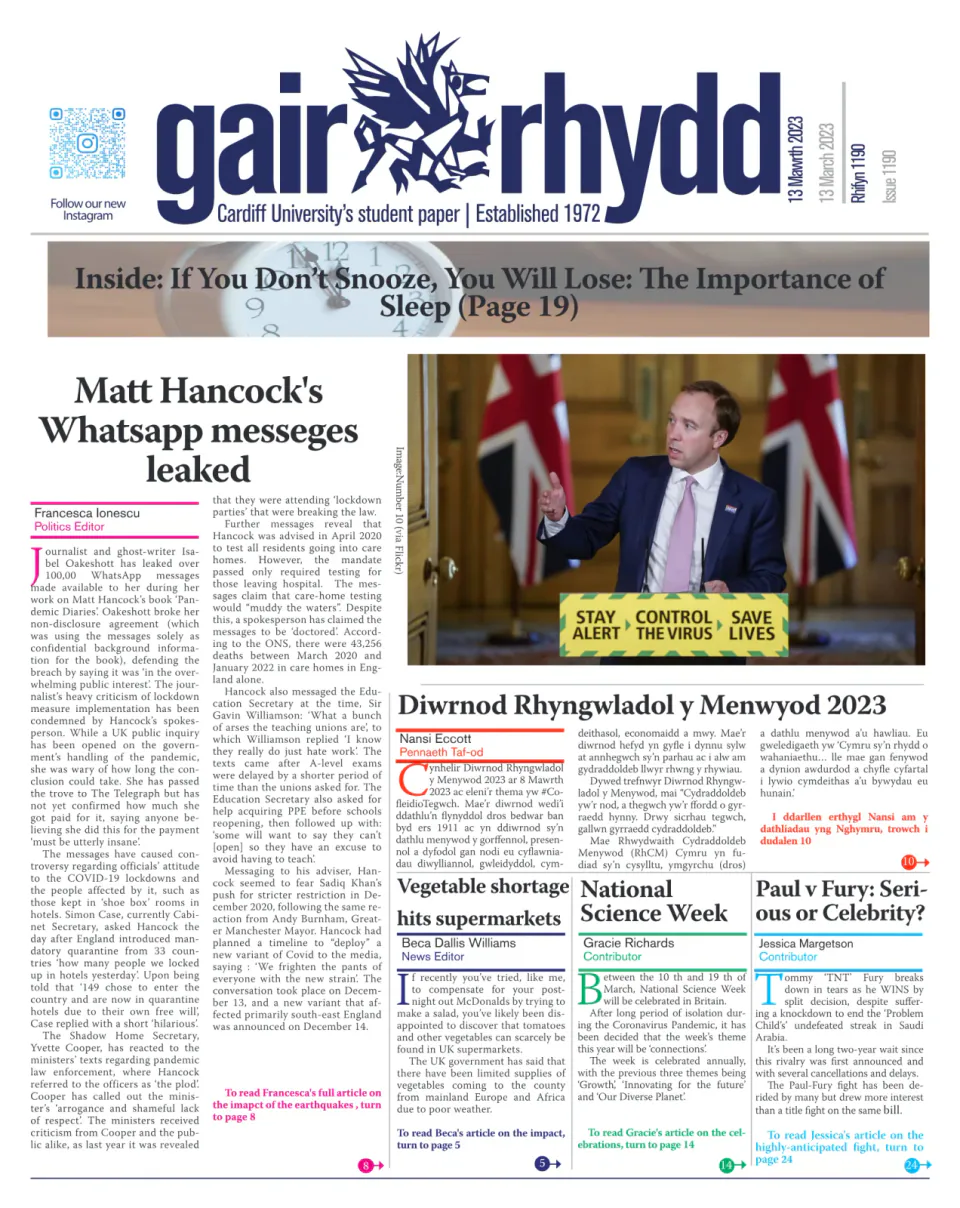 Front cover of 13 March 2023