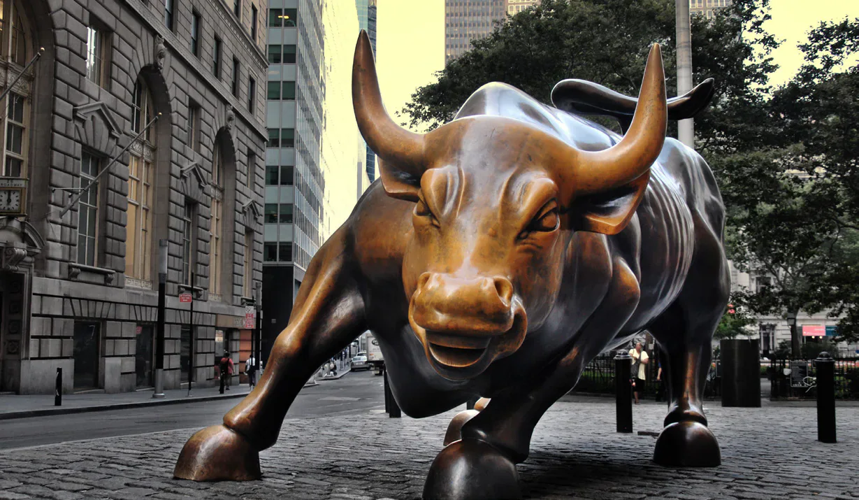 The Charging Bull sculpture near Wall Street.