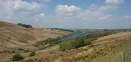 A view across the mountainous landscape of Bannau Brycheiniog National Park.