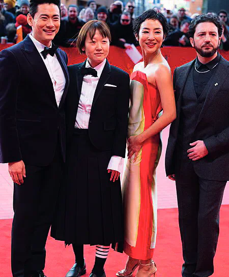 Cast and crew of Past Lives at the Berlin International Film Festival