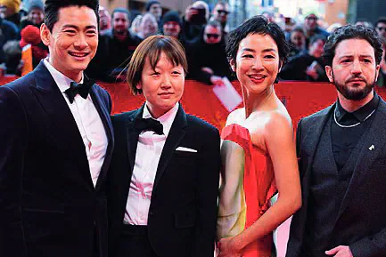 Cast and crew of Past Lives at the Berlin International Film Festival
