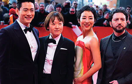 Cast and crew of Past Lives at the Berlin International Film Festival