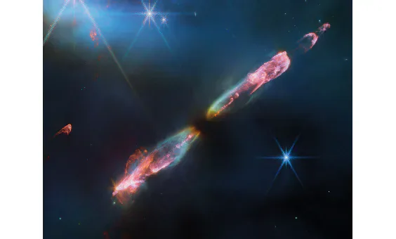 James Webb Space Telescope image of jets from HH 211