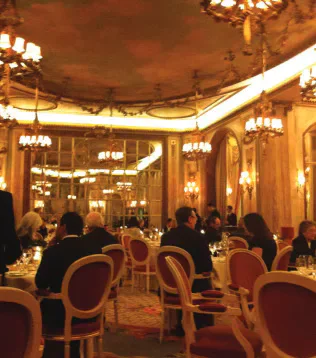 The Ritz Restaurant dining room in London.