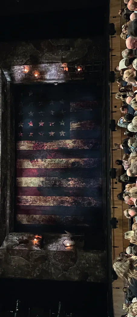 The stage set for Bonnie and Clyde – The Musical, seen from the audience.