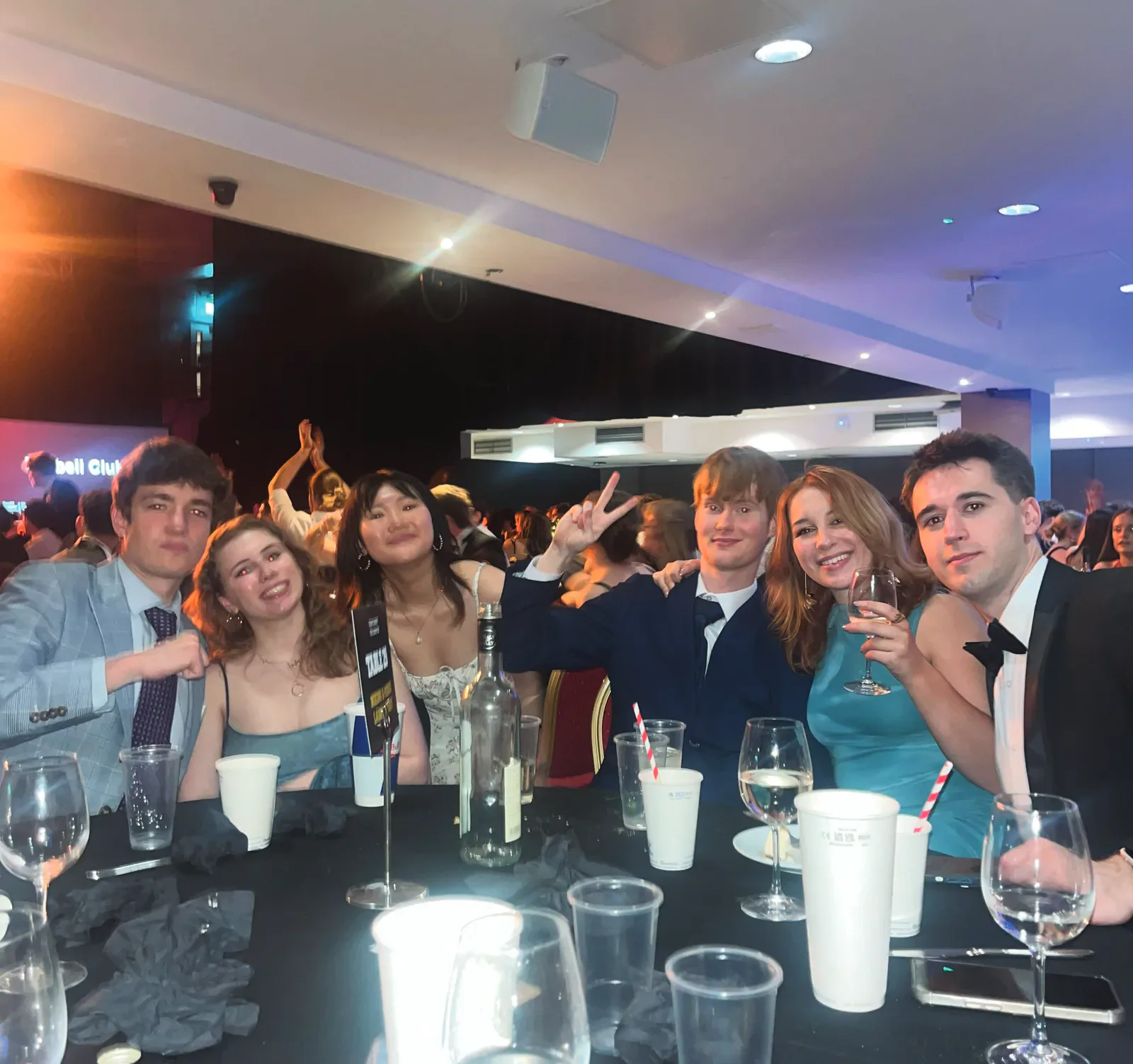 Six guests posing together at the Athletic Union Awards