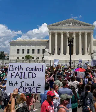 Abortion-rights demonstration outside the United States Supreme Court