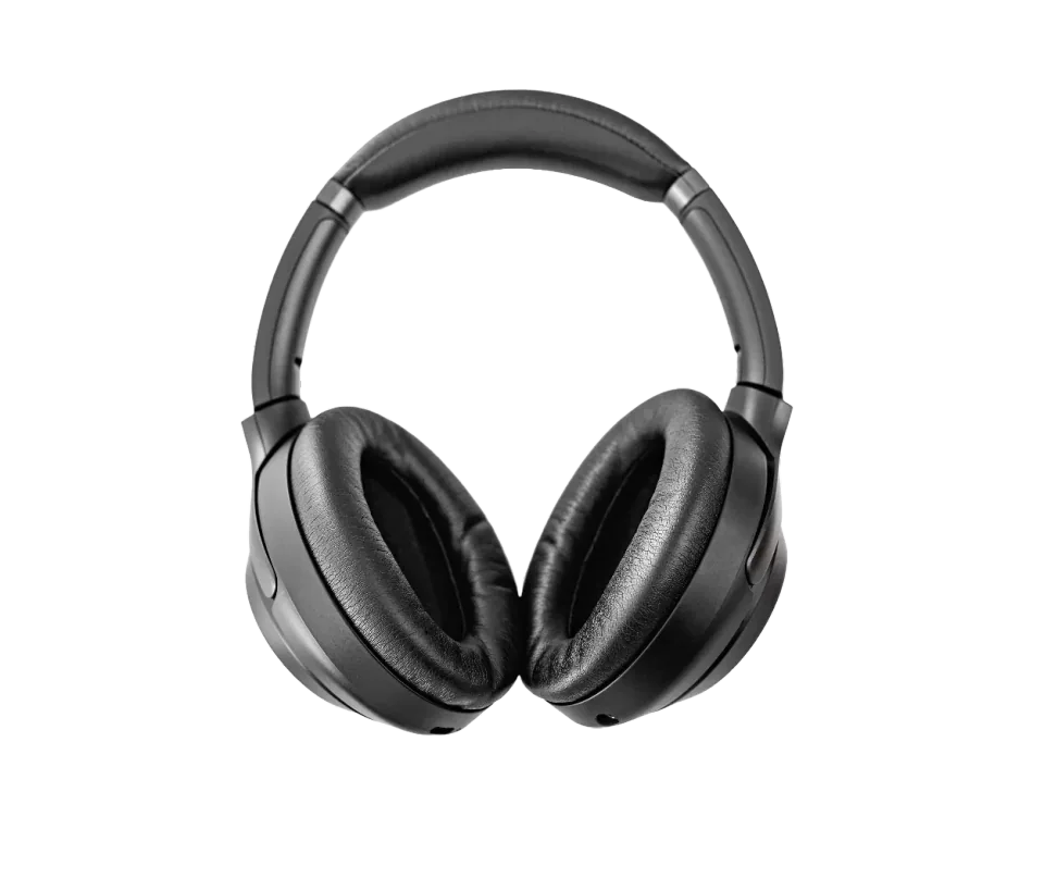 Black over-ear headphones.