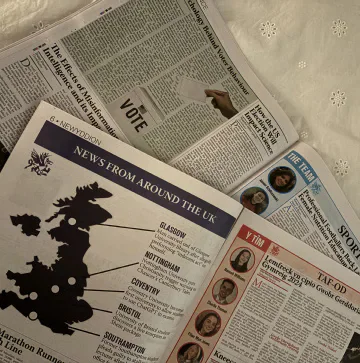 Printed pages of Gair Rhydd.