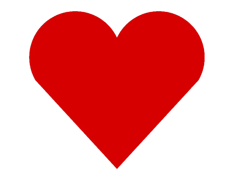 A red heart illustration