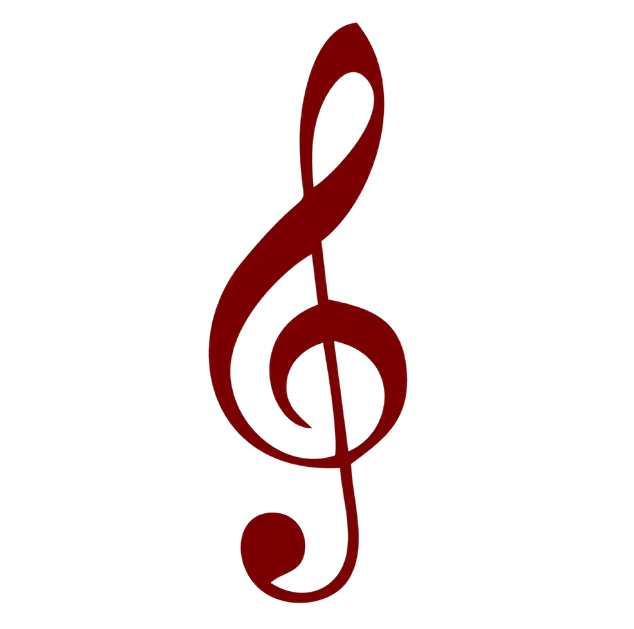 Symbol cleff trebl coch