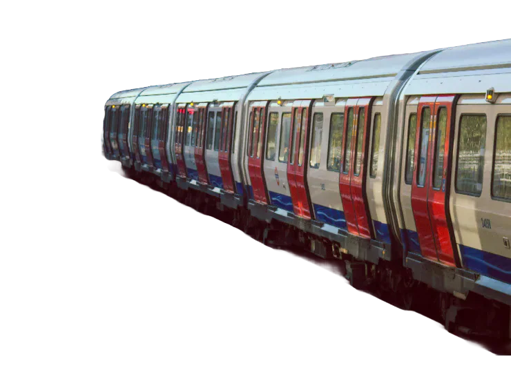 A passenger train.