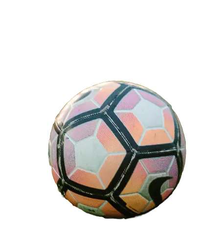 A multicoloured football.