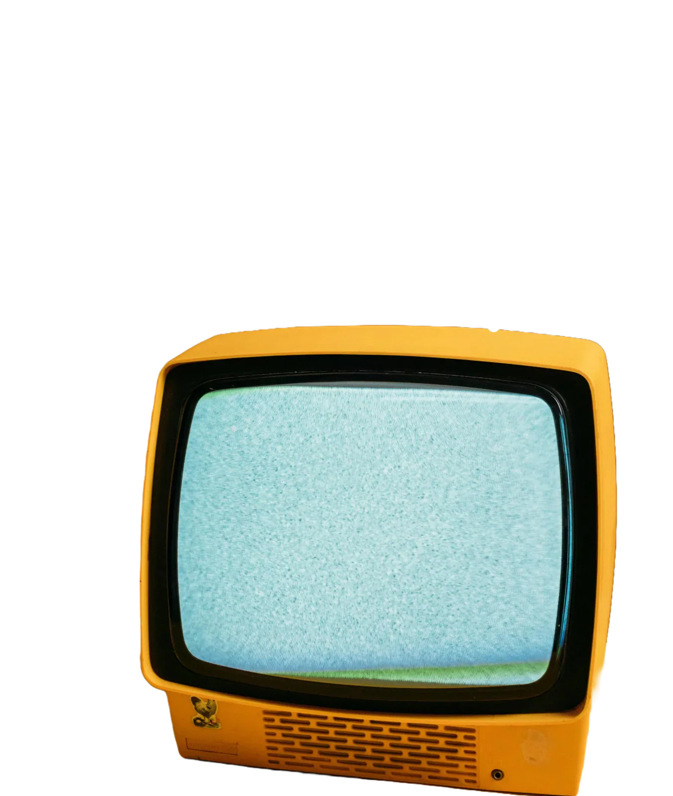 Vintage television showing static