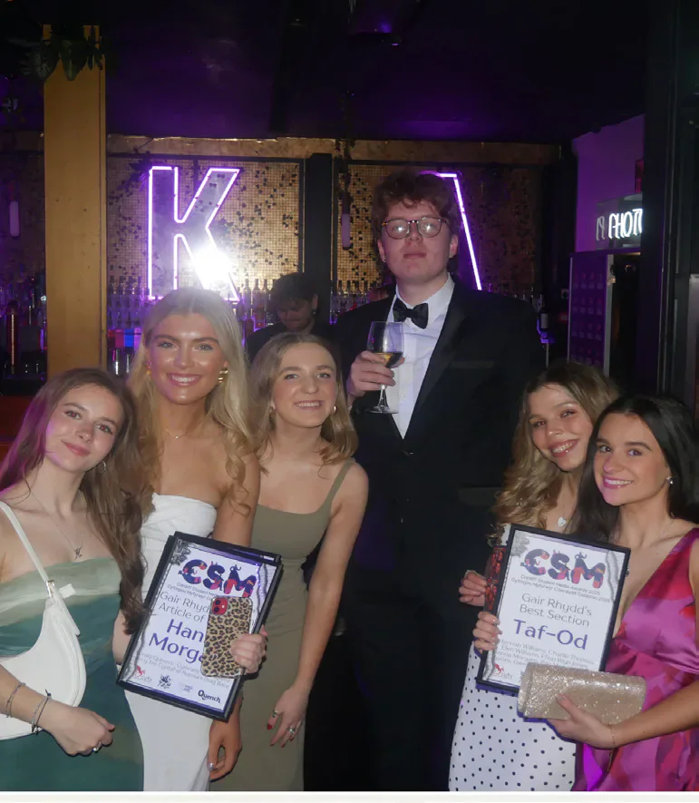 Gair Rhydd team at the Student Publication Association awards