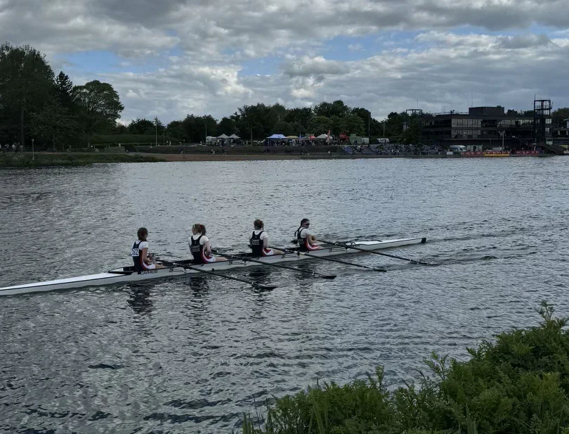 Cardiff rowers in a quadruple scull