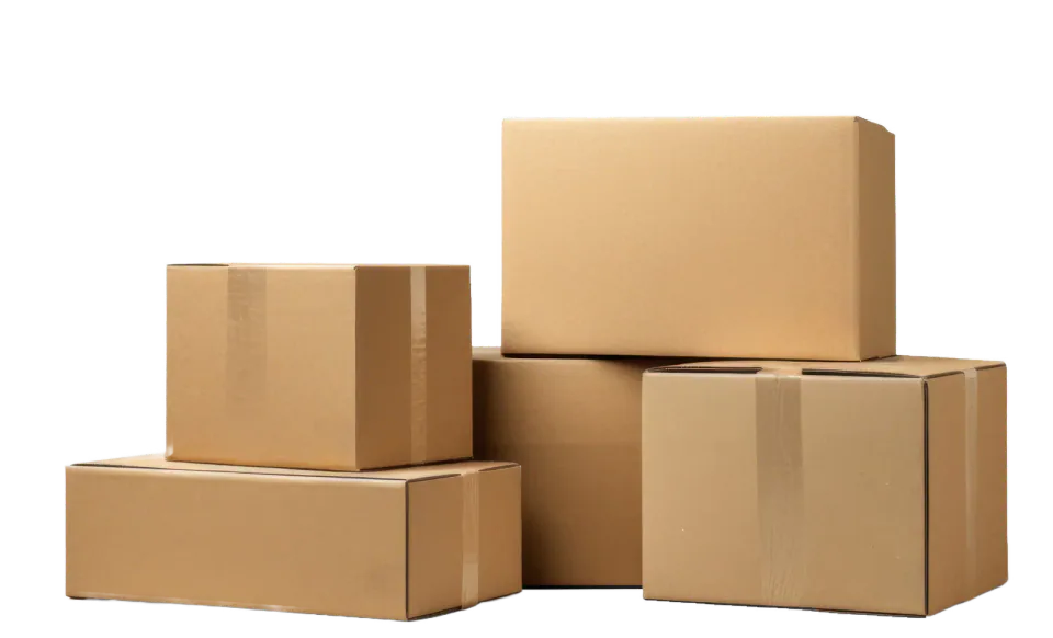 Cardboard moving boxes