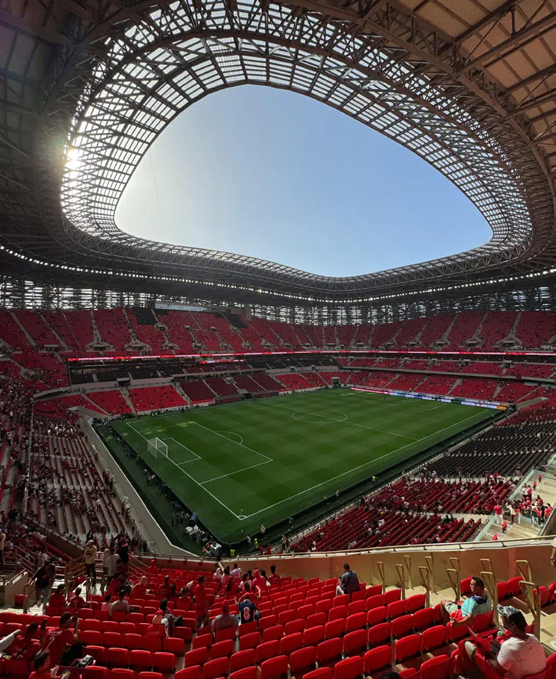 Interior of a football stadium