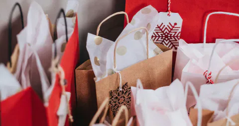 Christmas shopping bags