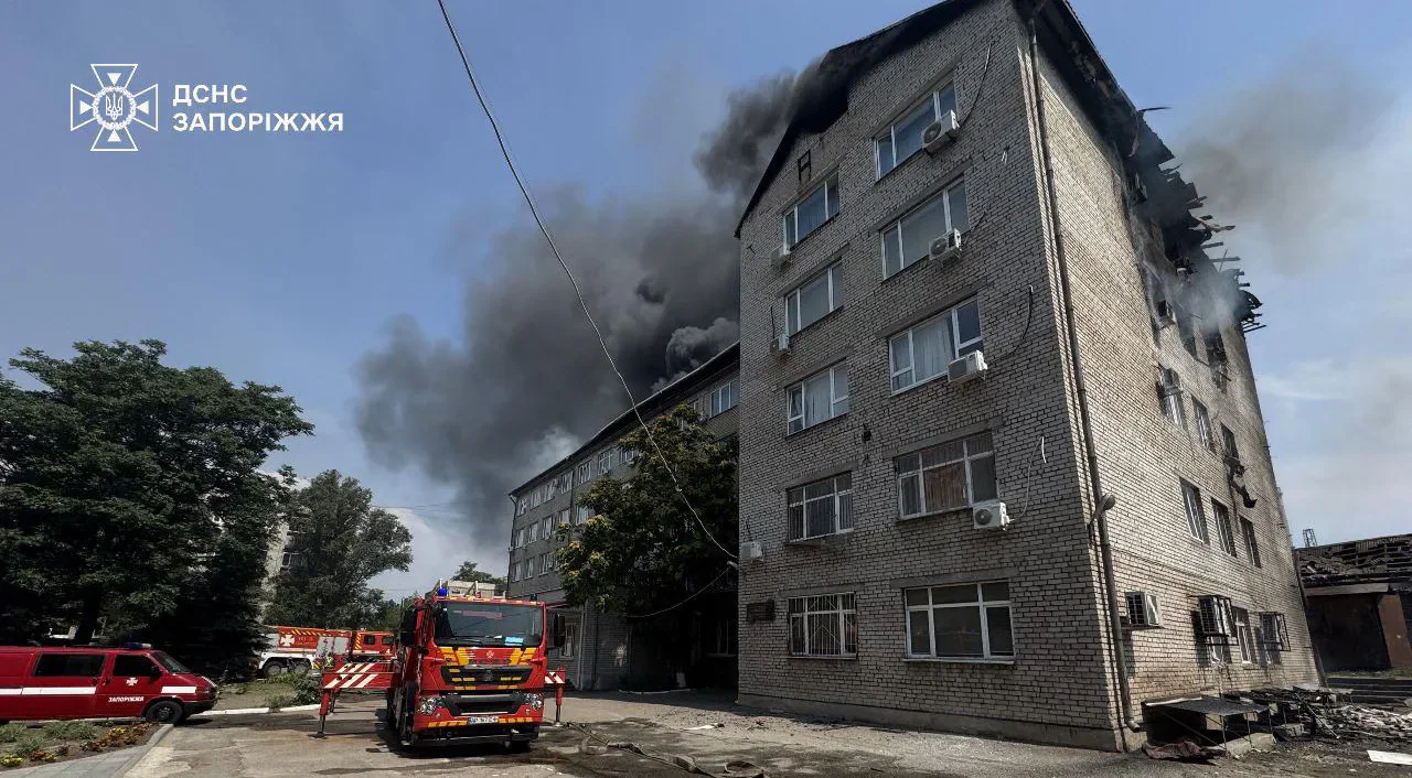 Zaporizhzhia Polytechnic National University after Russian attack
