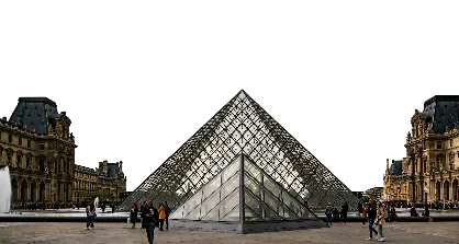 Louvre Pyramid and museum buildings