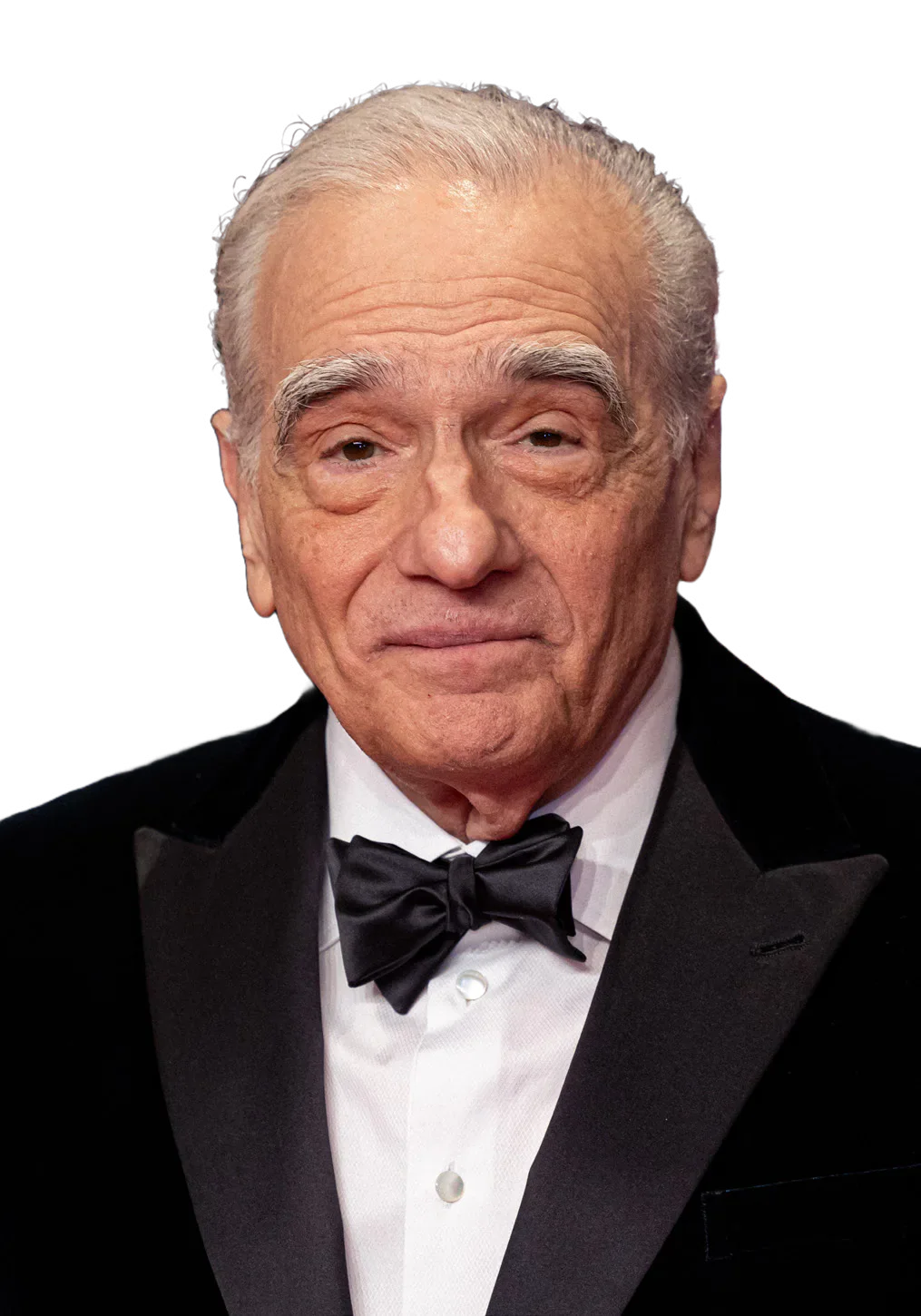 Martin Scorsese in a black tuxedo