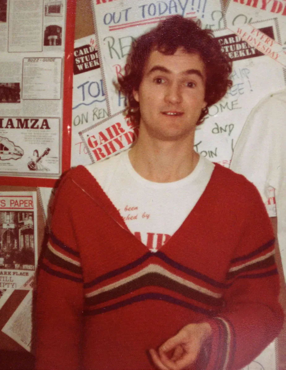 Meirion Jones during his Gair Rhydd editorship in 1980