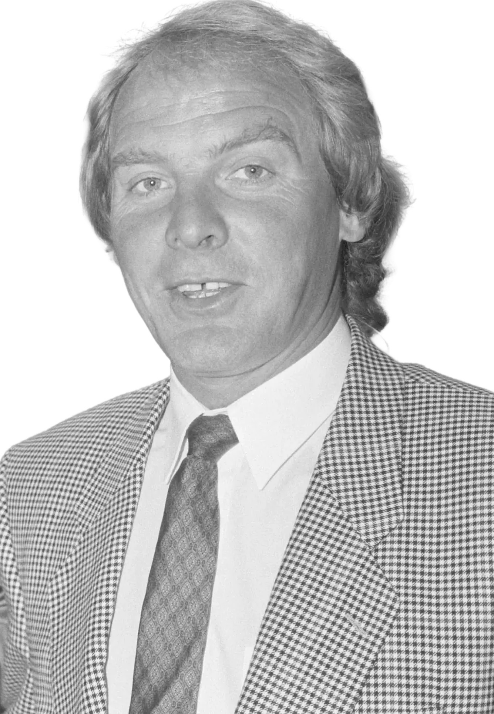 Black-and-white portrait of Terry Yorath.