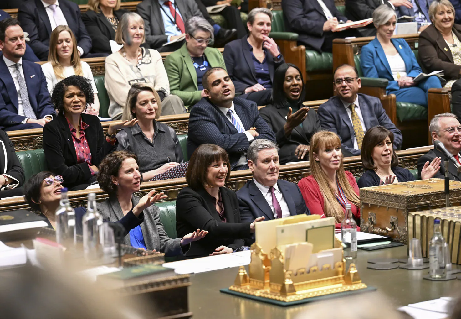 Labour MPs seated in the House of Commons.
