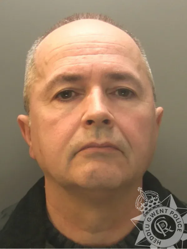 Police custody photograph of Richard Downey with Gwent Police watermark.