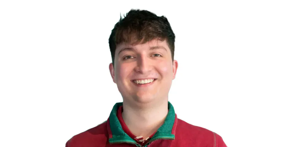 Portrait of NUS Cymru President Deio Owen.