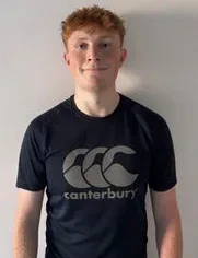 A young man in a black sports shirt