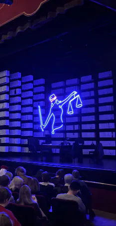 Audience watching the Prima Facie stage
