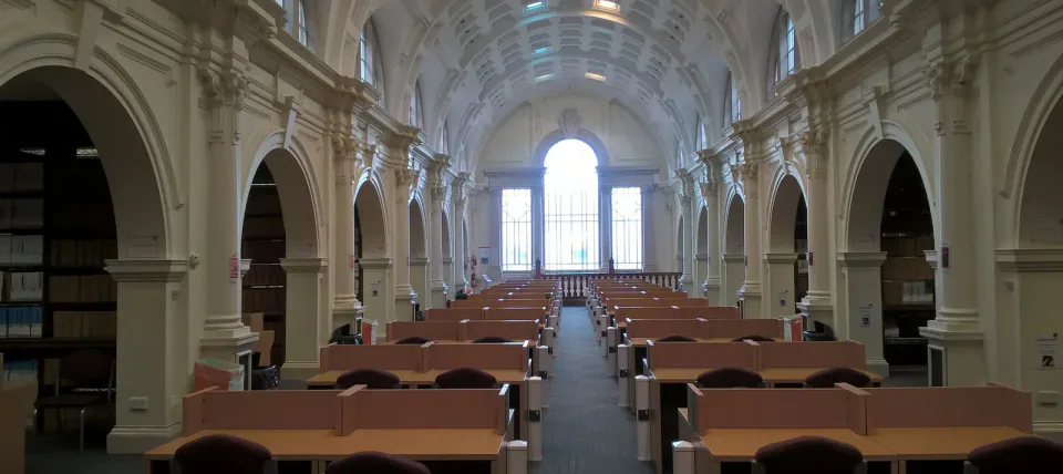 Interior of a university reading room