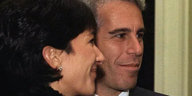 Ghislaine Maxwell standing beside Jeffrey Epstein