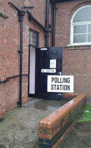 Entrance to a polling station