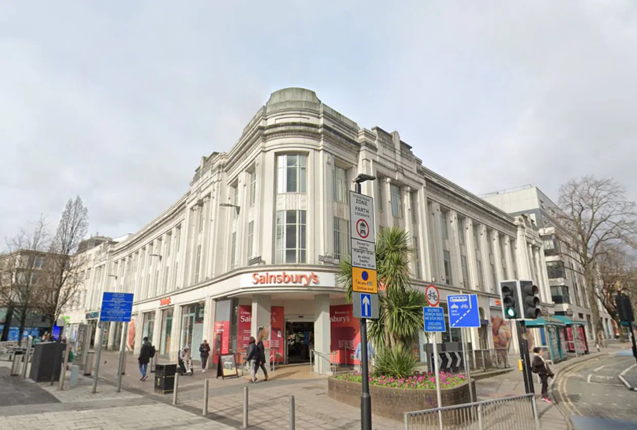 Sainsbury’s supermarket at the corner of Queen Street and The Friary in Cardiff