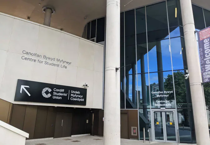 Cardiff University’s Centre for Student Life building.