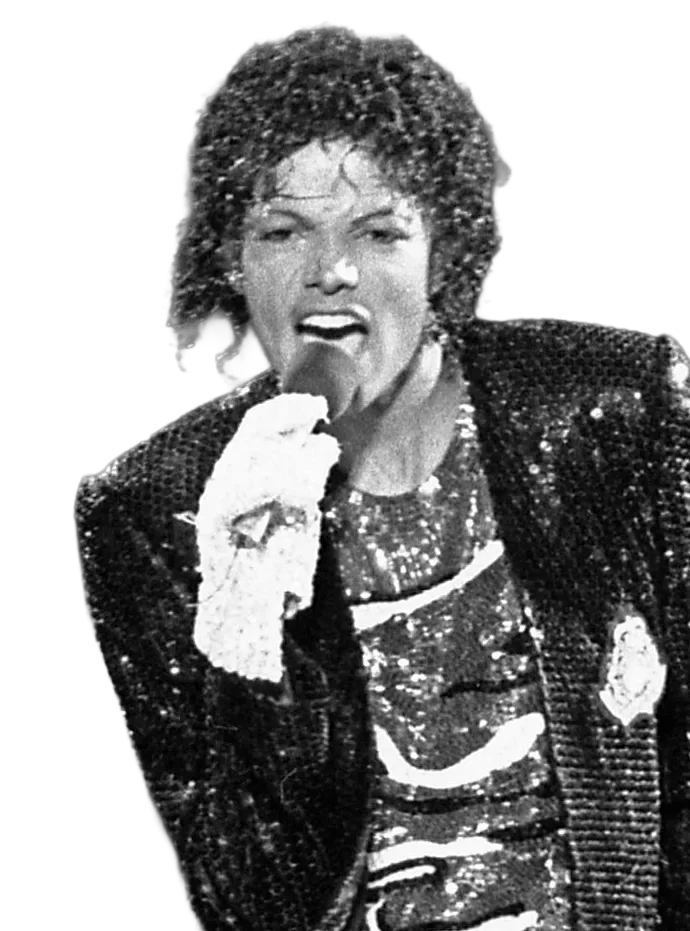 Michael Jackson performing.
