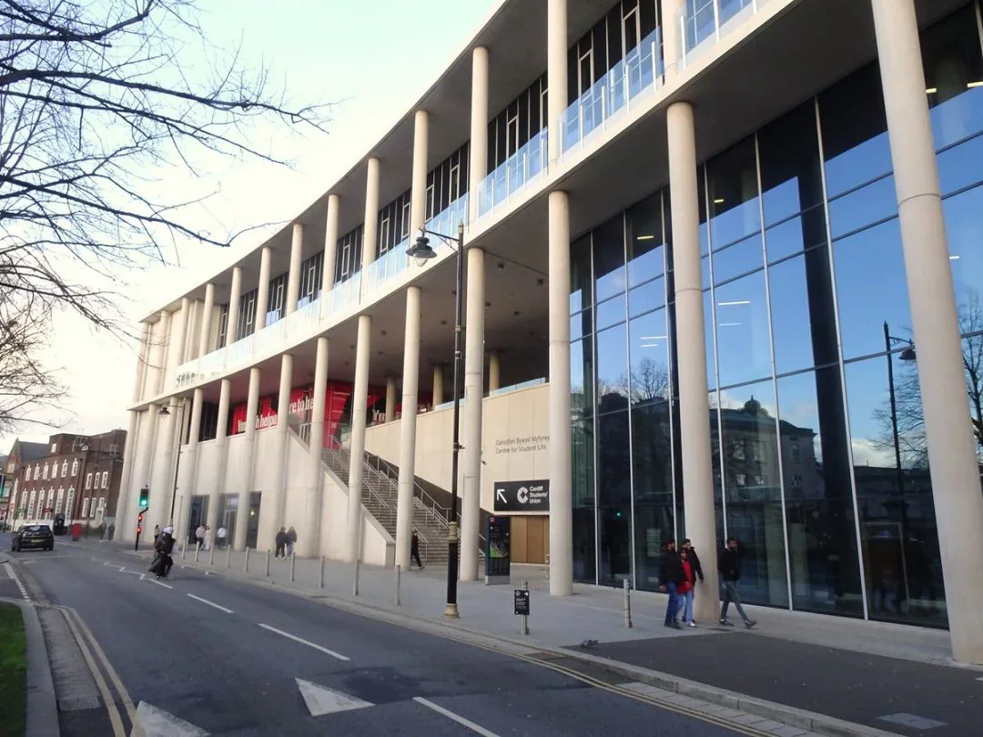 The outside of Cardiff University's CSL and Students' Union.